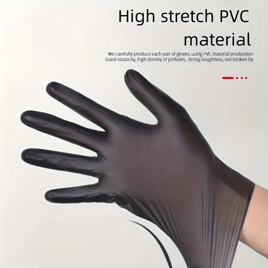 Black/pink disposable gloves PVC tattoo work gloves with Home Kitchen