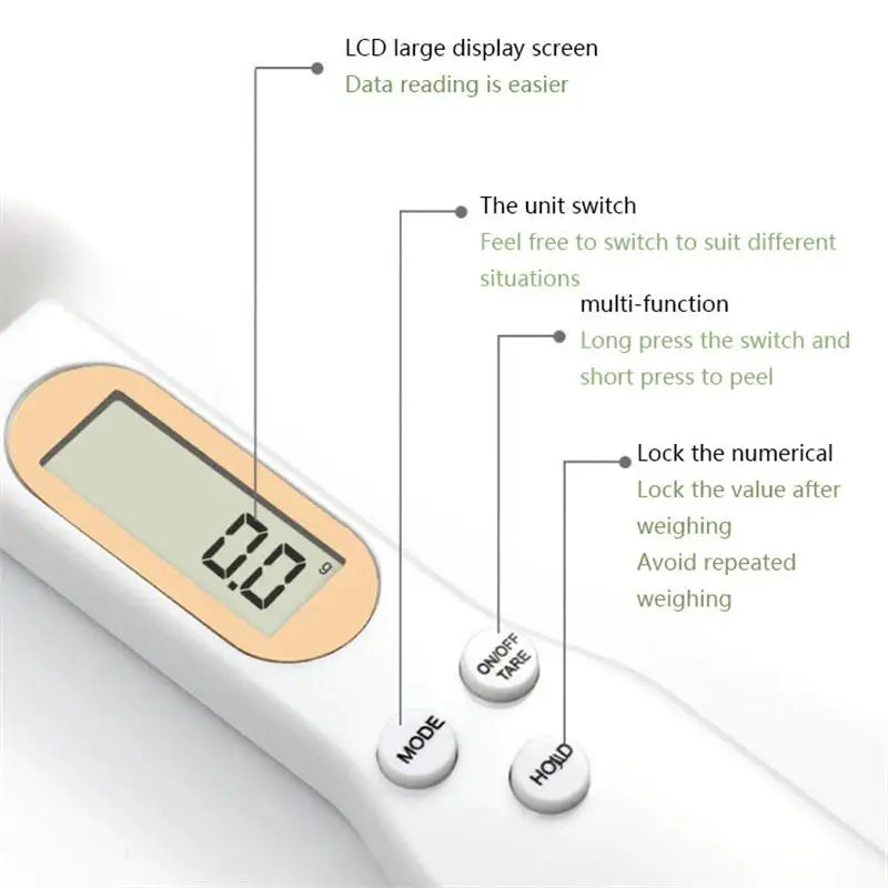 Scale Weighing Spoon Kitchen Scale Electronic Measuring Spoon G Coffee